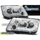 TUNING-TEC fari anteriori (DRL) per VW BORA 09.98-05.05 (H1), cromo, V2