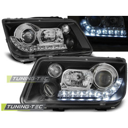 FARI DAYLIGHT NERO per VW BORA 09.98-05.05