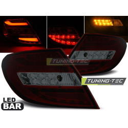 TUNING-TEC fanali posteriori a LED (LED Bar) per MERCEDES C-KLASA W204 SEDAN 07-10 (LIMOUSINE), rosso-fumé, V1