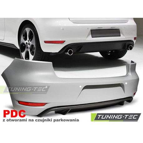 Body kit e accessori visivi TUNING-TEC paraurti posteriore (Sport) per VW GOLF 6 (scarico 2+2, per sensori di parcheggio) | race-shop.it