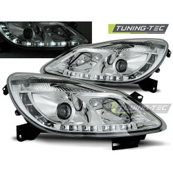 TUNING-TEC fari anteriori (DRL) per OPEL CORSA D 04.06-11 (H1), cromo, V1