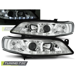TUNING-TEC fari anteriori (DRL) per OPEL VECTRA B 01.99-03.02 (H1), cromo