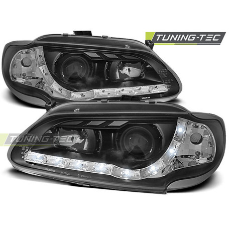 Fari TUNING-TEC fari anteriori (DRL) per RENAULT MEGANE/SCENIC 96-02.99 (H1), nero, V1 | race-shop.it