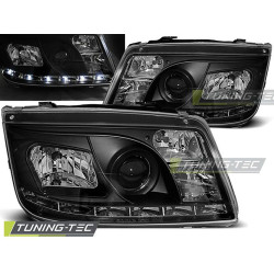 TUNING-TEC fari anteriori (DRL) per VW BORA 09.98-05.05 (H1), nero, V1