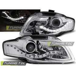 TUNING-TEC fari anteriori (DRL) per AUDI A4 B7 11.04-03.08 (H9), cromo, V1