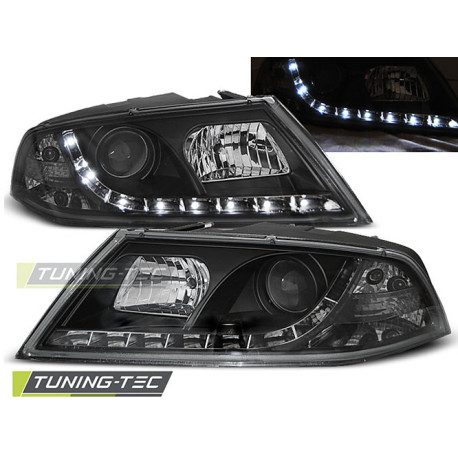 Fari TUNING-TEC fari anteriori (DRL) per XENON SKODA OCTAVIA 2 03.04- 08 (D1S/H1), nero | race-shop.it