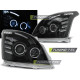 TUNING-TEC fari anteriori (Angel Eyes) per TOYOTA LAND CRUISER 120 03-09 (H7/H3, senza omologazione), nero