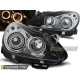 TUNING-TEC fari anteriori (Angel Eyes) per OPEL CORSA D 04.06-11 (H7/H1), nero