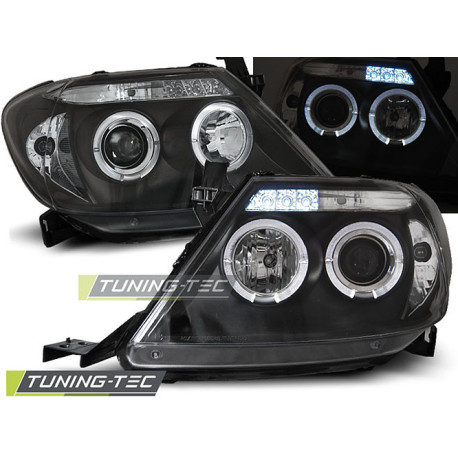 Fari TOYOTA HILUX 05-11 ANGEL EYES NERO | race-shop.it