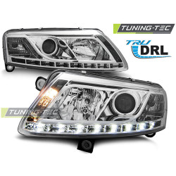 FARI TRUE DRL CROMO per AUDI A6 C6 04.04-08