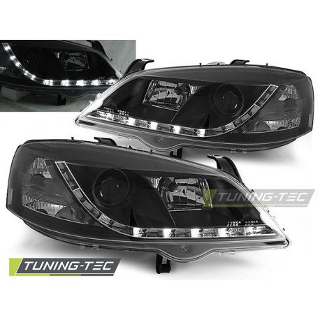 Fari TUNING-TEC fari anteriori (DRL) per OPEL ASTRA G 09.97-02.04 (H1), nero, V2 | race-shop.it