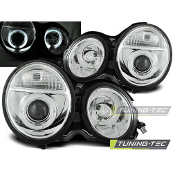 FARI ANGEL EYES CROMO per MERCEDES W210 E-KLASA 95-05.99