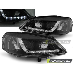 TUNING-TEC fari anteriori (DRL) per OPEL ASTRA G 09.97-02.04 (H1), nero, V1