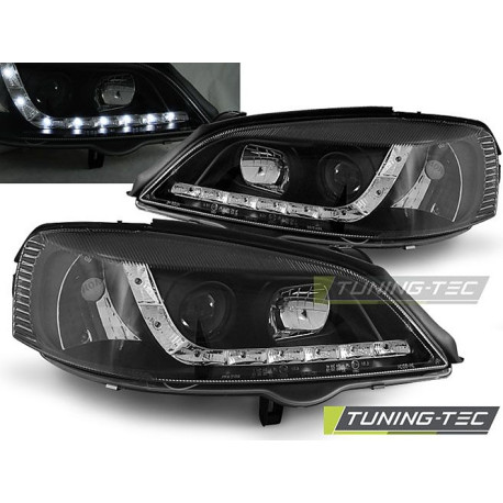 Fari TUNING-TEC fari anteriori (DRL) per OPEL ASTRA G 09.97-02.04 (H1), nero, V1 | race-shop.it