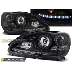 TUNING-TEC fari anteriori (DRL) per MERCEDES W220 S-KLASA 09.98-05.05 (H7), nero