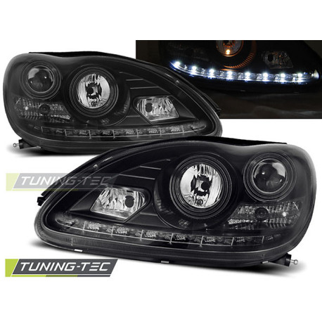 Fari TUNING-TEC fari anteriori (DRL) per MERCEDES W220 S-KLASA 09.98-05.05 (H7), nero | race-shop.it