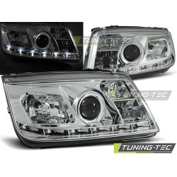 TUNING-TEC fari anteriori (DRL) per VW BORA 09.98-05.05 (H1), cromo, V1