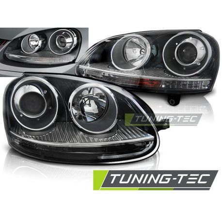 Fari TUNING-TEC fari anteriori (Sport) per VW GOLF 5 10.03-09 (H7), nero, V2 | race-shop.it