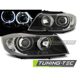 FARI ANGEL EYES LED NERO per BMW E90/E91 03.05-11