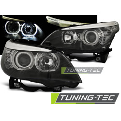 FARI ANGEL EYES LED NERO per BMW E60/E61 03-07