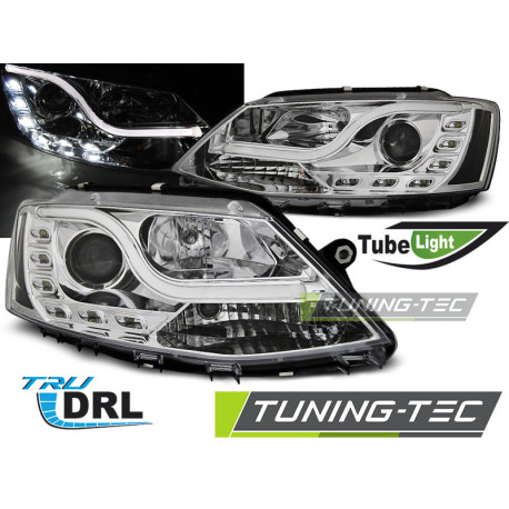 Fari TUNING-TEC fari anteriori (Tube Light, DRL) per VW JETTA VI 1.11-18 (H7/H1), cromo | race-shop.it