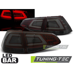 TUNING-TEC fanali posteriori a LED (LED Bar) per VW GOLF 7 13-17, rosso-fumé