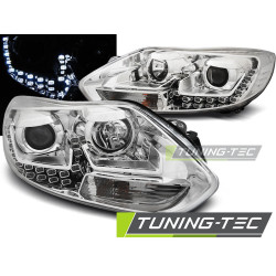 TUNING-TEC fari anteriori (DRL) per FORD FOCUS MK3 11- 10.14 (H7/H1), cromo