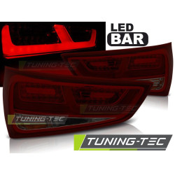 TUNING-TEC fanali posteriori a LED per AUDI A1 2010-12.2014, rosso-fumé