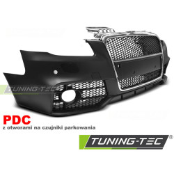 TUNING-TEC paraurti anteriore (Sport) per AUDI A4 04-08 (per sensori di parcheggio), cromo nero