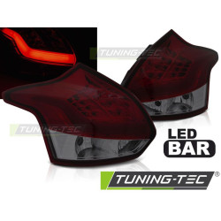 FARI POSTERIORI A LED FORD FOCUS 3 11-10.14 HATCHBACK ROSSO SFUMATO LED BAR
