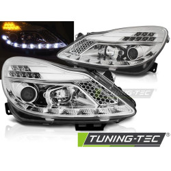 TUNING-TEC fari anteriori (DRL) per OPEL CORSA D 04.06-11 (H1), cromo, V2