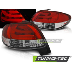 TUNING-TEC fanali posteriori a LED (LED Bar) per PEUGEOT 206 10.98, rosso-bianco