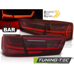 TUNING-TEC fanali posteriori a LED (LED Bar, SEQ) per AUDI A6 C7 11-14 LIMOUSINE, rosso-bianco