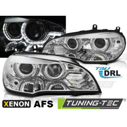 FARI ALLO XENO ANGEL EYES LED DRL CROMO AFS per BMW X5 E70 07-10