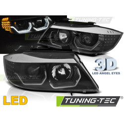 FARI ANGEL EYES LED 3D NERO per BMW E90/E91 05-08