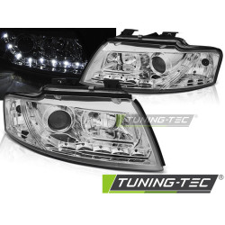 TUNING-TEC fari anteriori (DRL) per AUDI A4 B6 CABRIO 02-06 (H1), cromo