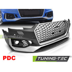 PARAURTI ANTERIORE SPORT ARGENTO NERO PDC per AUDI A4 B9 08.15-19