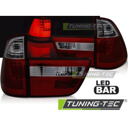 LED BAR FARI POSTERIORI ROSSO SFUMATI per BMW X5 E53 09.99-10.03
