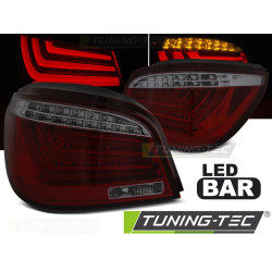 TUNING-TEC fanali posteriori a LED (LED Bar) per BMW E60 LCI 07-10 (LIMOUSINE), rosso-fumé