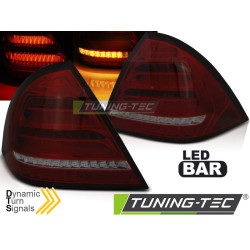 LED BAR FARI POSTERIORI ROSSO SFUMATI SEQ per MERCEDES W203 SEDAN 00-04
