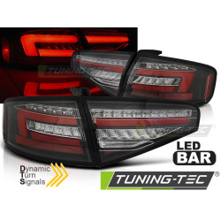 LED BAR FARI POSTERIORI NERO SEQ per AUDI A4 B8 12-15 BERLINA
