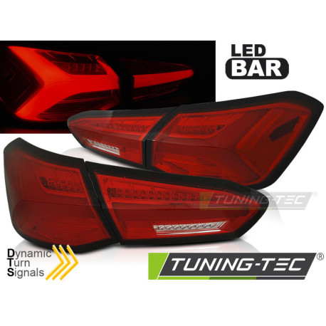 Fari TUNING-TEC fanali posteriori a LED (SEQ) per FORD FOCUS 4 18-21 HATCHBACK, rosso-bianco | race-shop.it