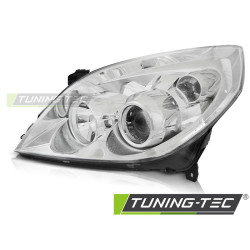 TUNING-TEC faro anteriore per OPEL VECTRA C 09.05-08 (H7/H1, TYC), cromo, sinistro