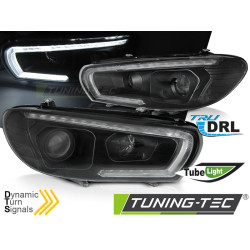 TUNING-TEC fari anteriori (Tube Light, SEQ) per VW SCIROCCO 08-04.14 (H7/H1), nero