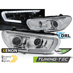 TUNING-TEC fari anteriori (Xenon, Tube Light, SEQ) per VW SCIROCCO 08-04.14 (D1S/H1), cromo