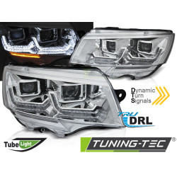 TUNING-TEC fari anteriori (Tube Light, DRL, SEQ) per VW T6.1 20 (H7), cromo