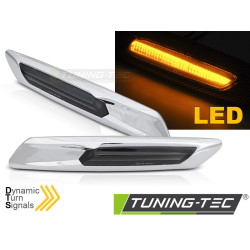 INDICATORI DI DIREZIONE ARGENTO SFUMATI SEQ LED per BMW F10/F11 10-13