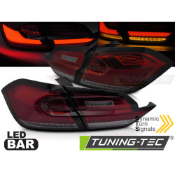 TUNING-TEC fanali posteriori a LED per FORD FIESTA MK8 17-21 HATCHBACK, rosso-fumé