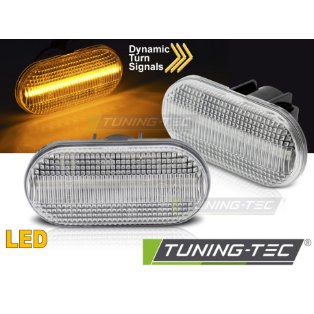 Fari TUNING-TEC frecce laterali (SEQ) per RENAULT CLIO II / TWINGO II / SCENIC / KANGOO, bianco | race-shop.it