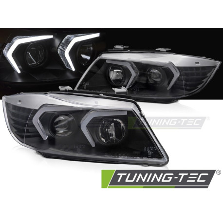 Fari TUNING-TEC fari anteriori per BMW E90/E91 05-08, nero | race-shop.it